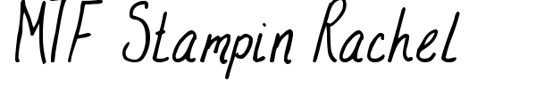 MTF Stampin Rachel font preview